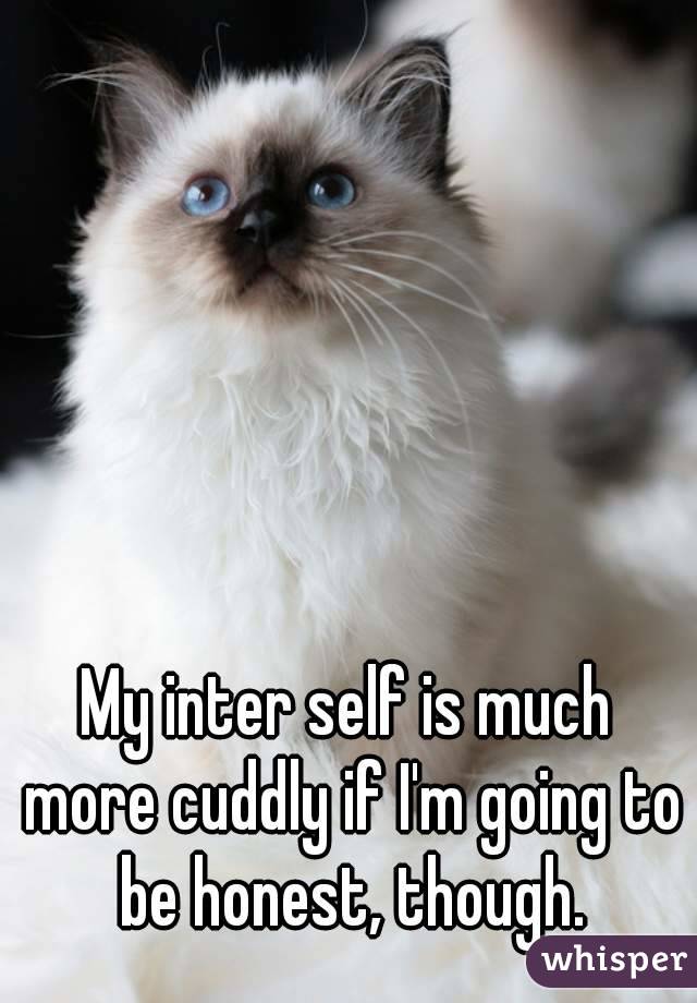 My inter self is much more cuddly if I'm going to be honest, though.