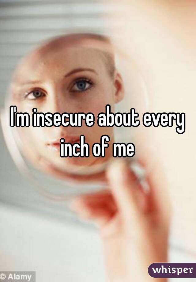 I'm insecure about every inch of me 