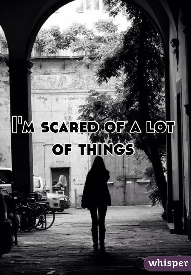 I'm scared of a lot of things 