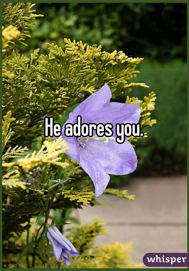 He adores you.