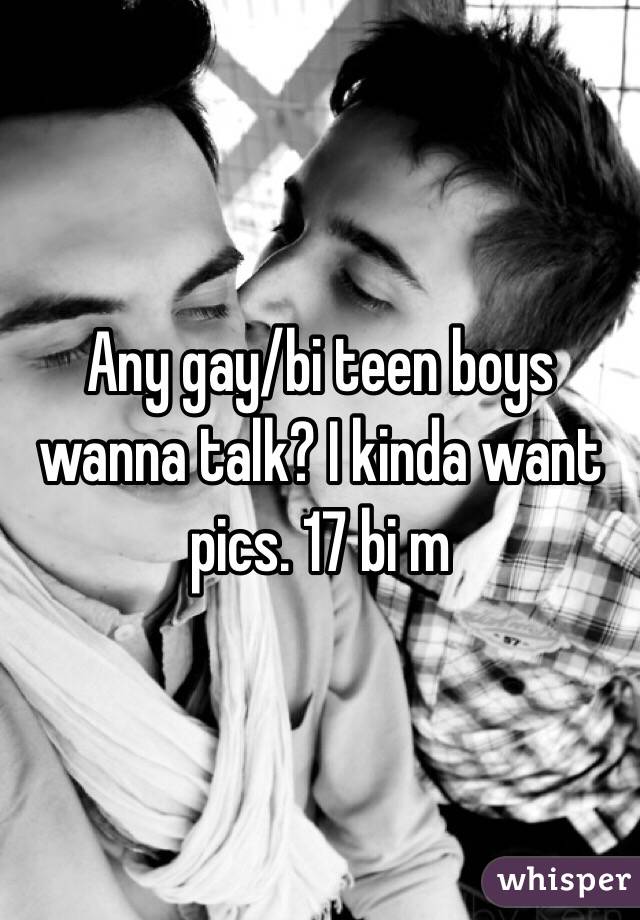 Any gay/bi teen boys wanna talk? I kinda want pics. 17 bi m