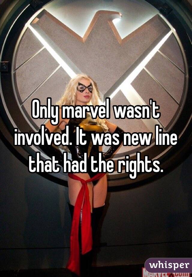 Only marvel wasn't involved. It was new line that had the rights. 