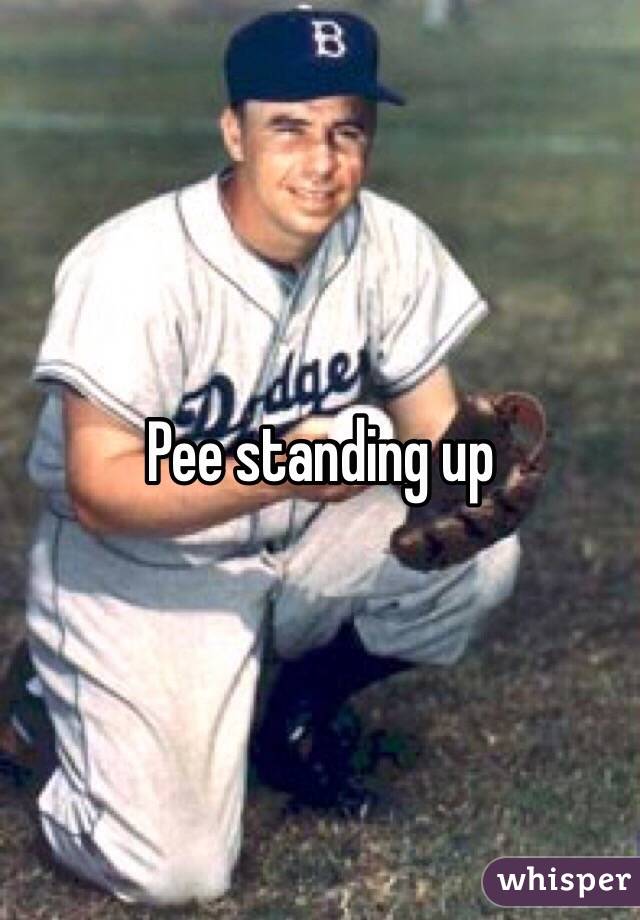 Pee standing up