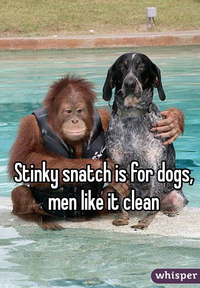 Stinky snatch is for dogs, men like it clean