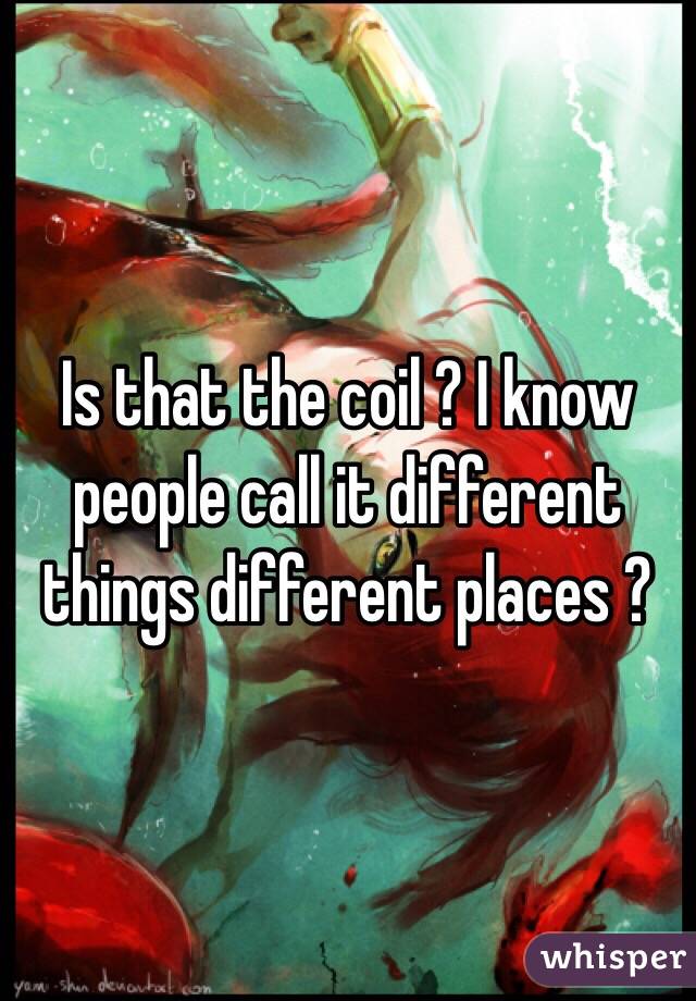 Is that the coil ? I know people call it different things different places ? 