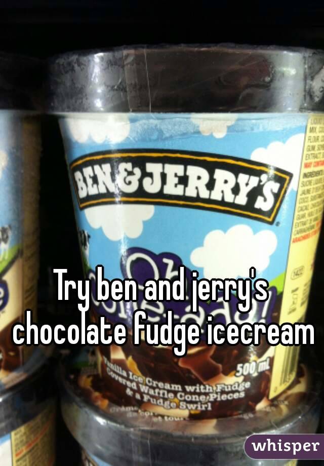 Try ben and jerry's chocolate fudge icecream
