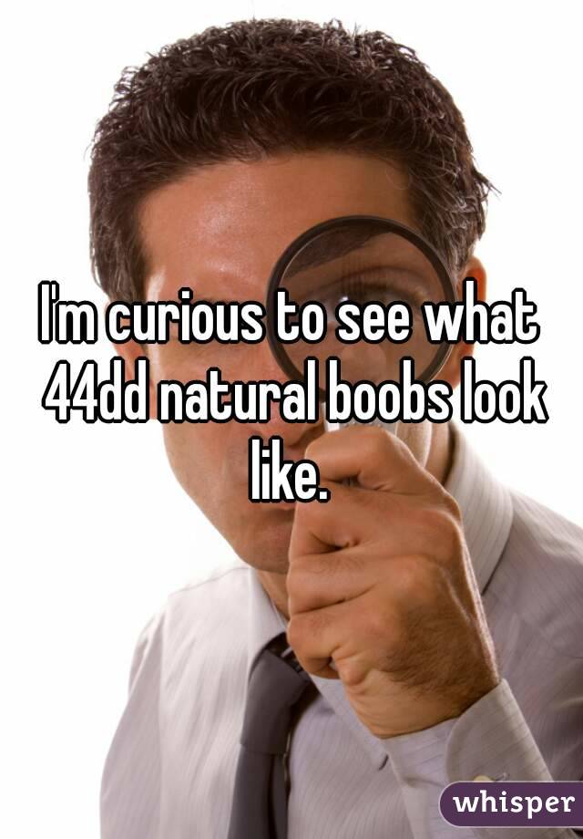 I'm curious to see what 44dd natural boobs look like. 