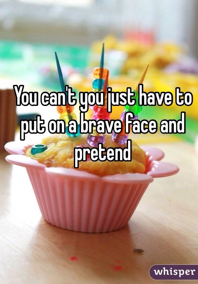 You can't you just have to put on a brave face and pretend 