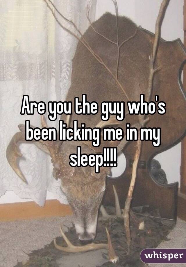 Are you the guy who's been licking me in my sleep!!!!