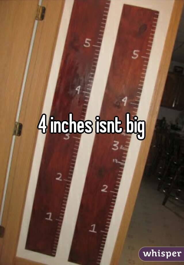 4 inches isnt big