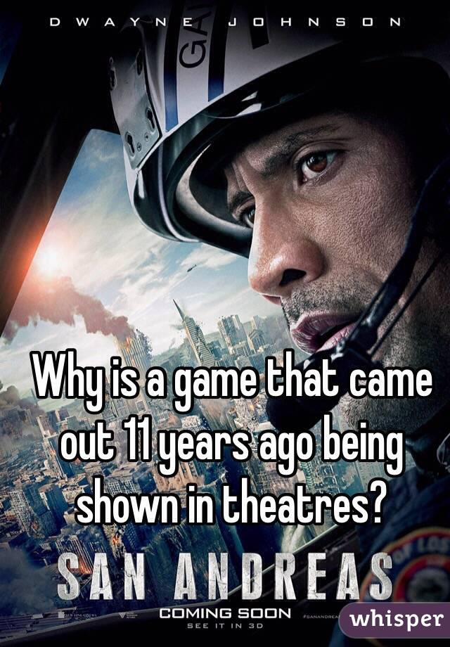 Why is a game that came out 11 years ago being shown in theatres?