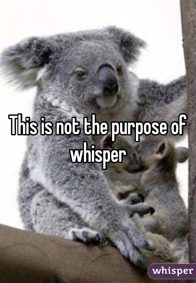 This is not the purpose of whisper 