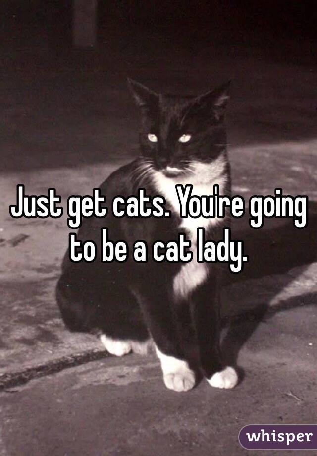 Just get cats. You're going to be a cat lady. 