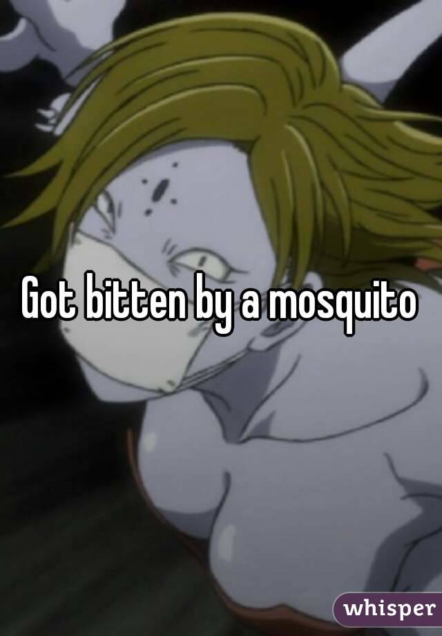 Got bitten by a mosquito