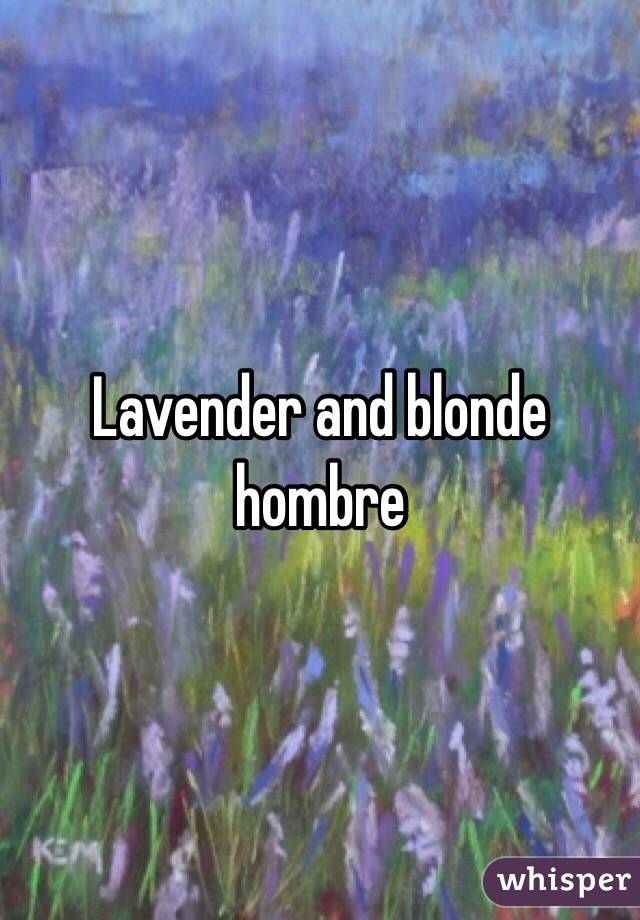 Lavender and blonde hombre 