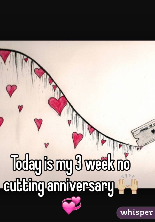 Today is my 3 week no cutting anniversary 🙌🏼💞