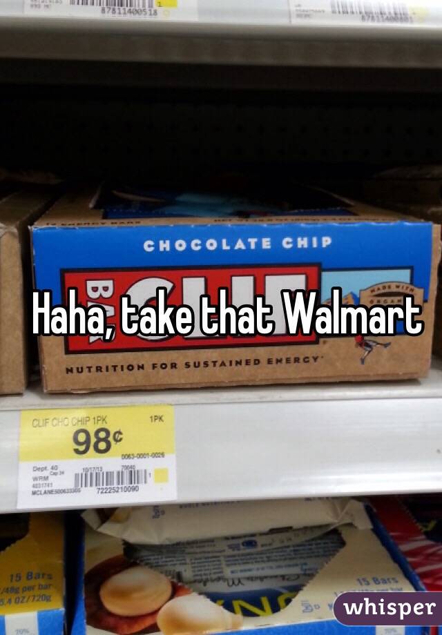 Haha, take that Walmart 