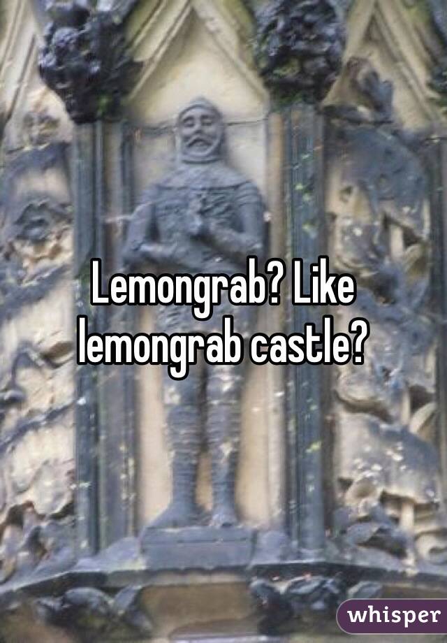 Lemongrab? Like lemongrab castle?