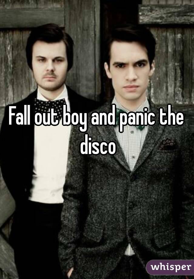 Fall out boy and panic the disco