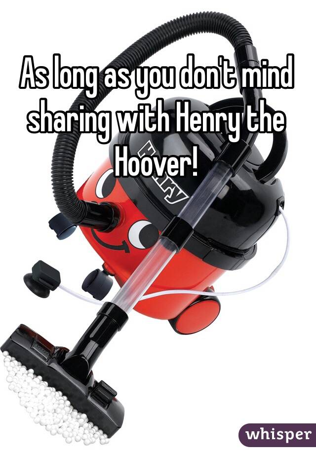 As long as you don't mind sharing with Henry the Hoover!