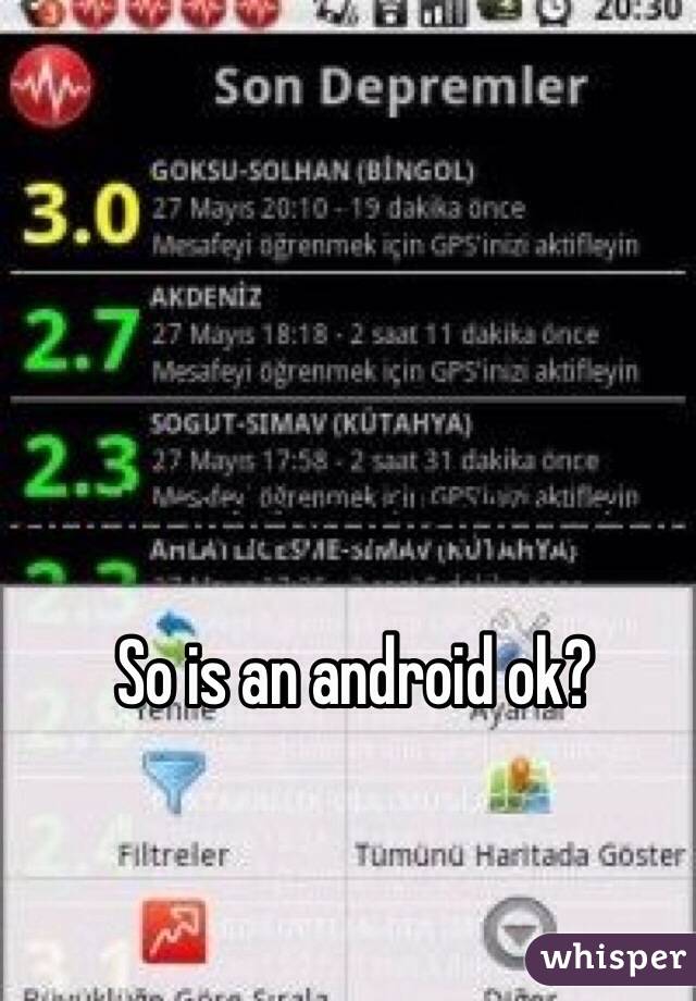 So is an android ok?