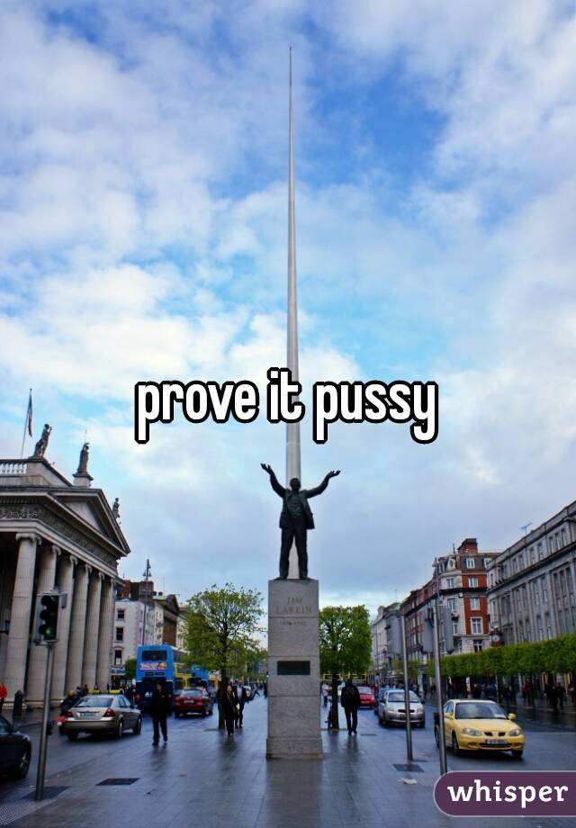 prove it pussy