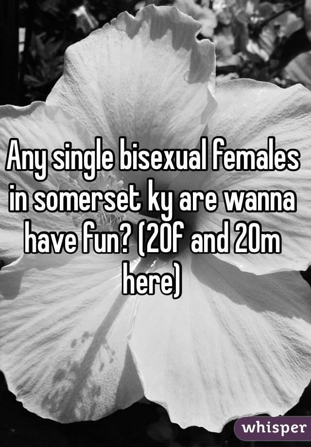Any single bisexual females in somerset ky are wanna have fun? (20f and 20m here) 
