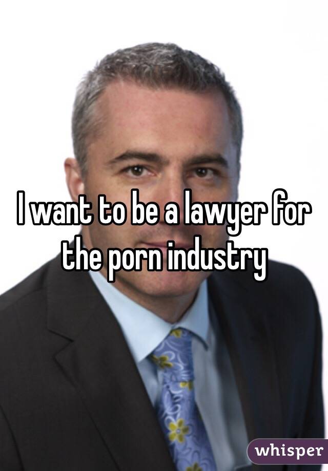 I want to be a lawyer for the porn industry