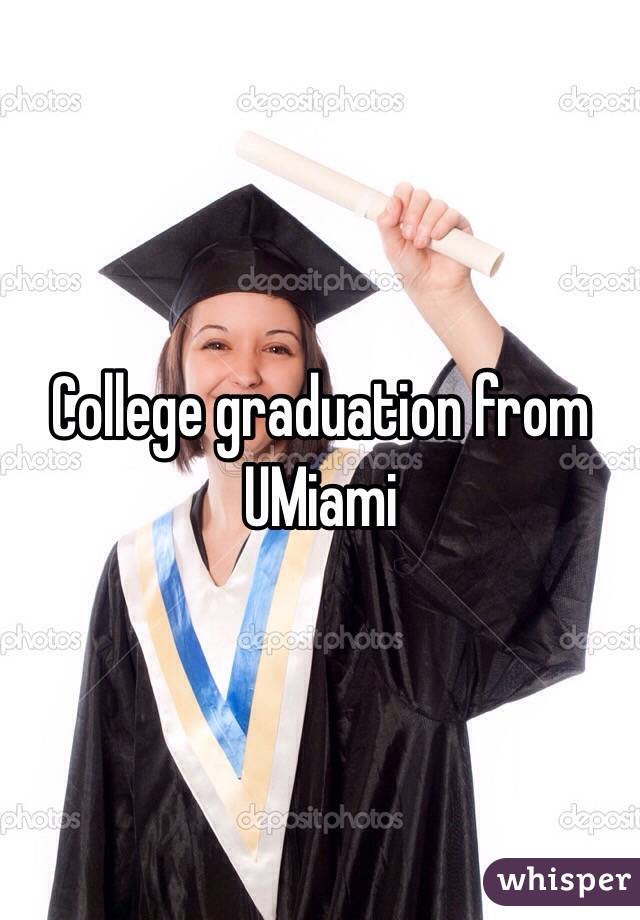 College graduation from UMiami