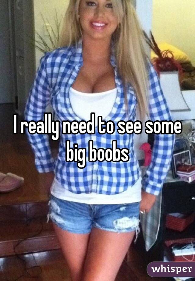 I really need to see some big boobs 