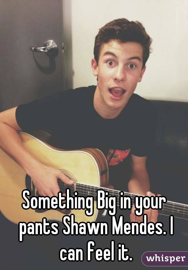 Something Big in your pants Shawn Mendes. I can feel it.