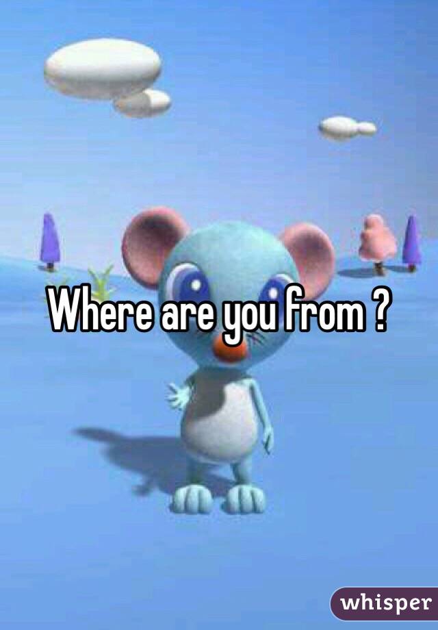 Where are you from ?