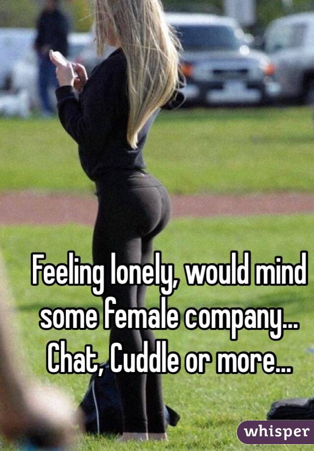 Feeling lonely, would mind some female company... Chat, Cuddle or more...