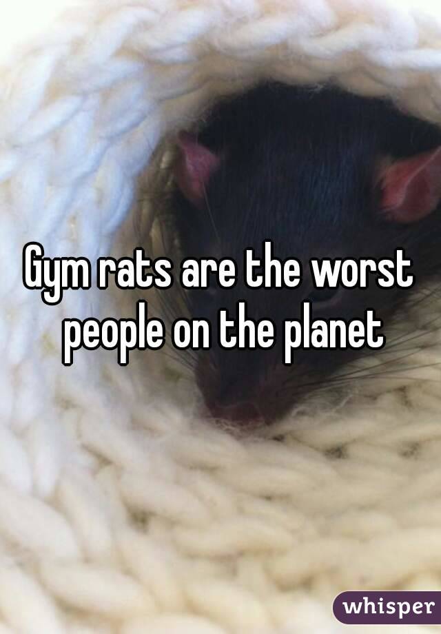 Gym rats are the worst people on the planet