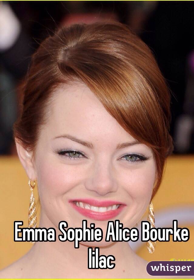 Emma Sophie Alice Bourke lilac