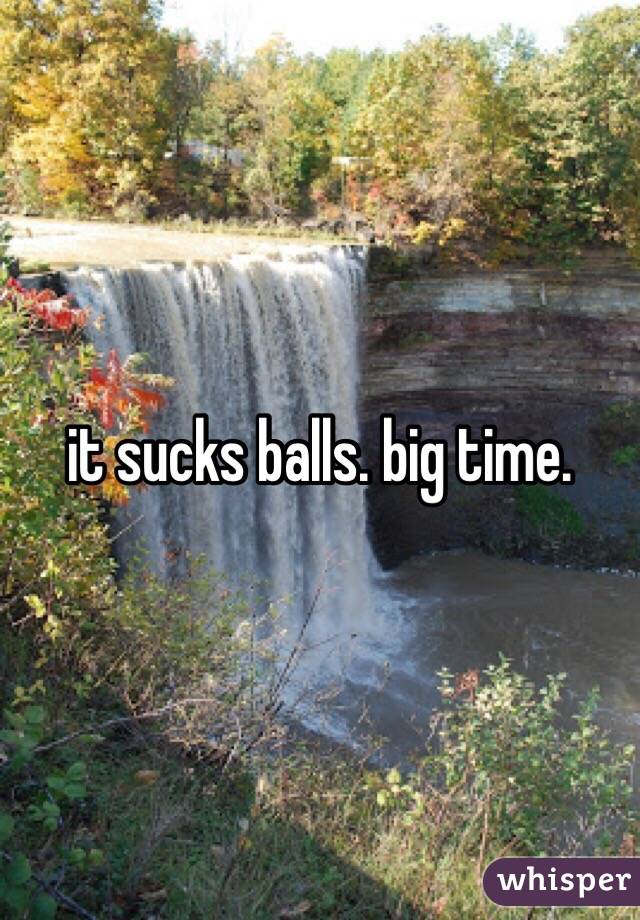 it sucks balls. big time.