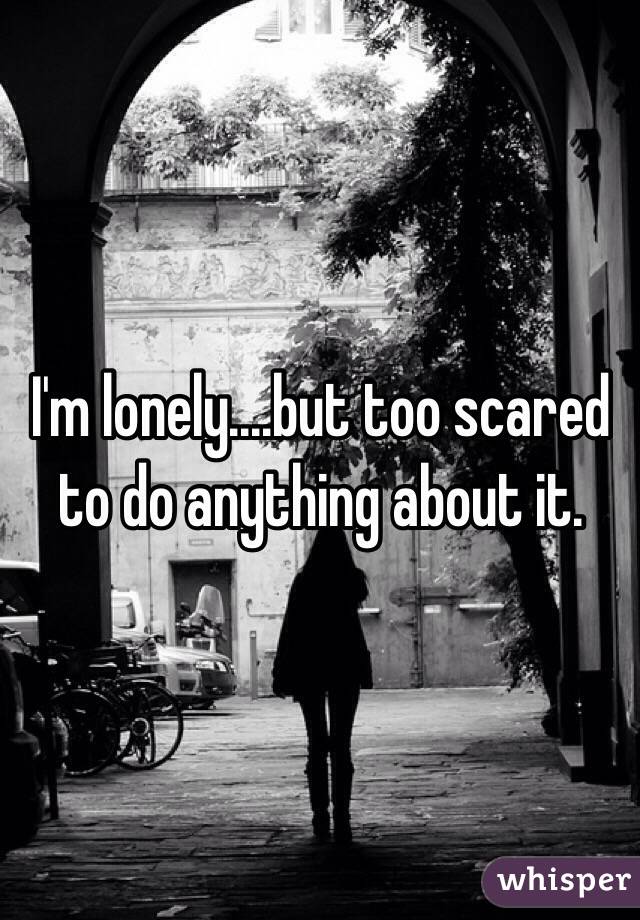 I'm lonely....but too scared to do anything about it. 