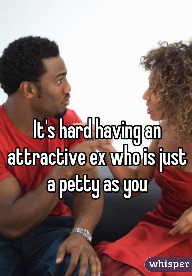 It's hard having an attractive ex who is just a petty as you