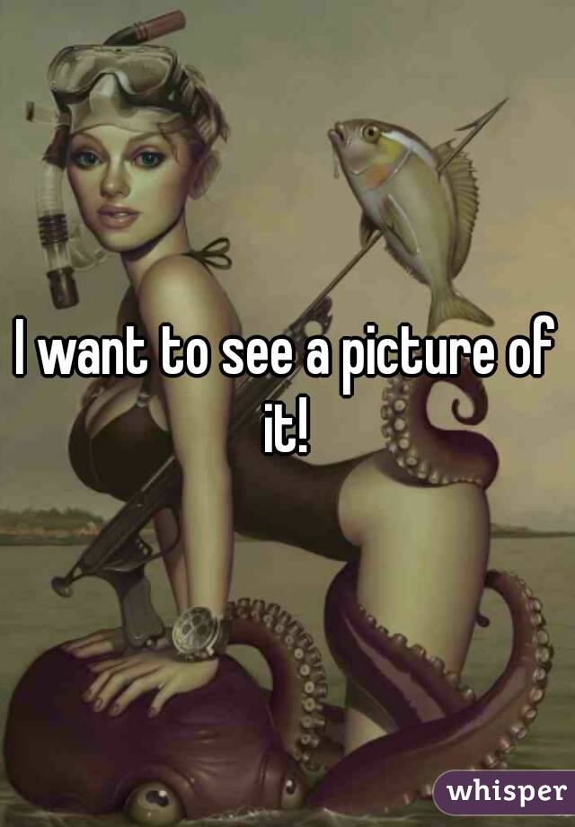 I want to see a picture of it! 