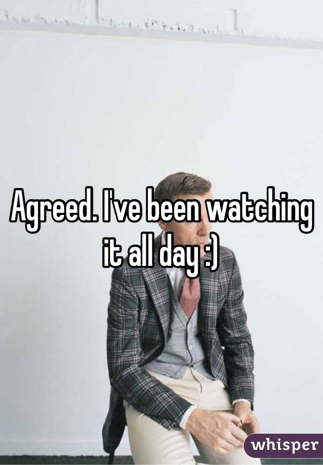 Agreed. I've been watching it all day :)
