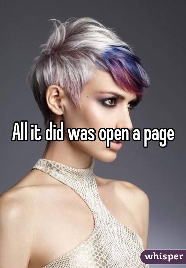 All it did was open a page 