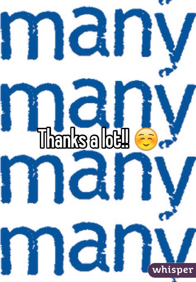 Thanks a lot!! ☺️