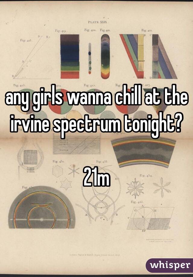 any girls wanna chill at the irvine spectrum tonight?

21m