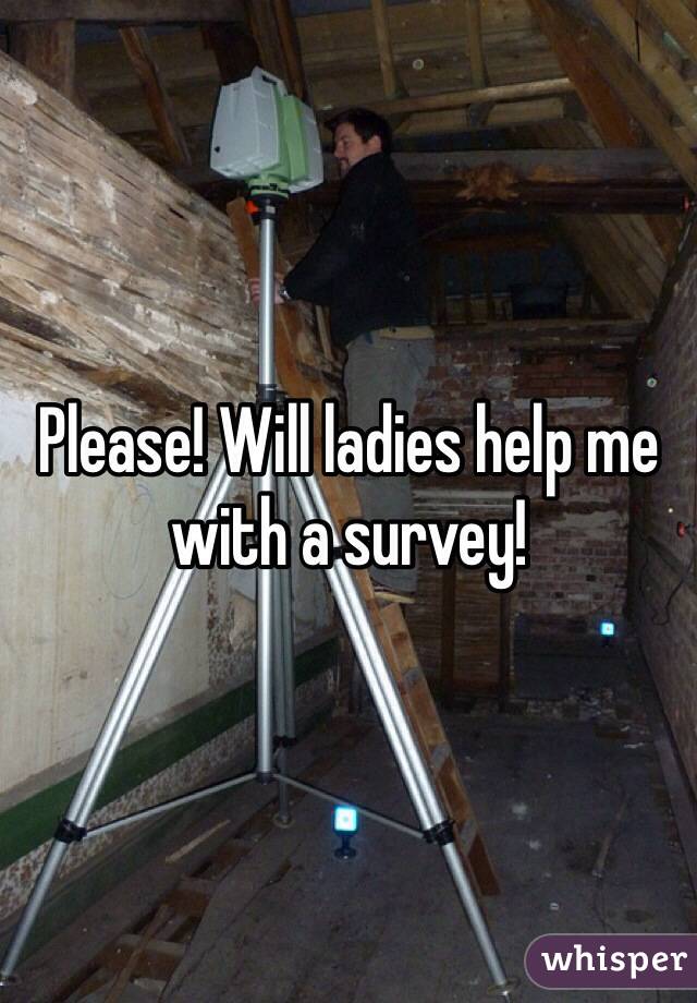 Please! Will ladies help me with a survey!