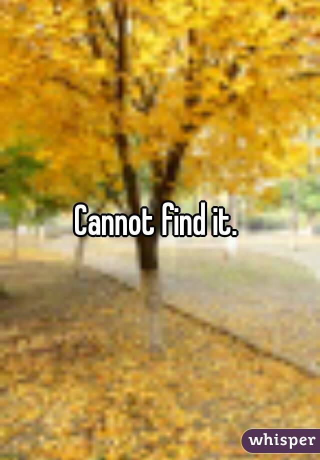 Cannot find it. 