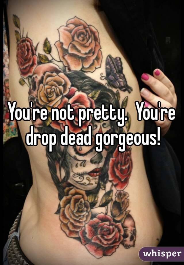 You're not pretty.  You're drop dead gorgeous!