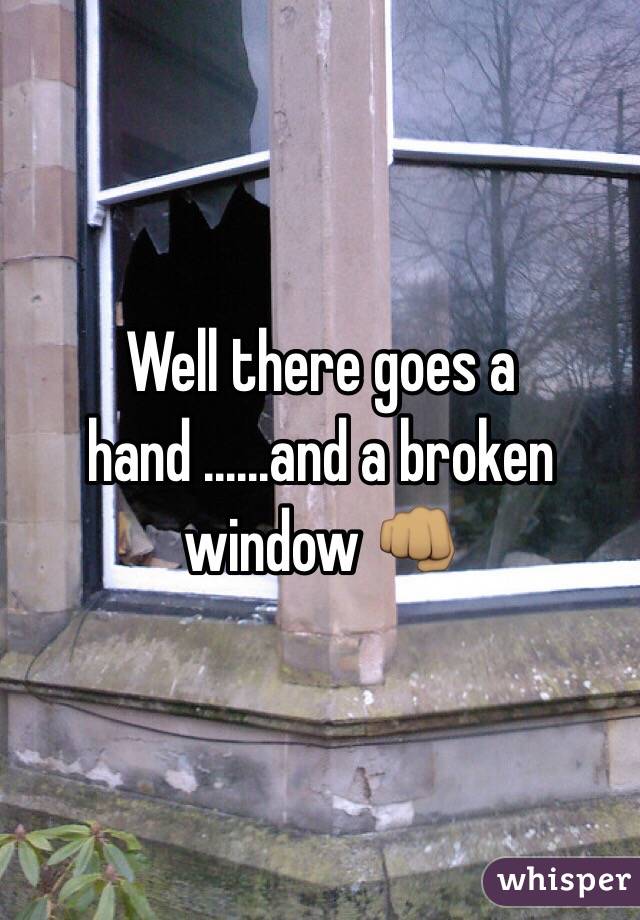 Well there goes a hand ......and a broken window 👊🏽