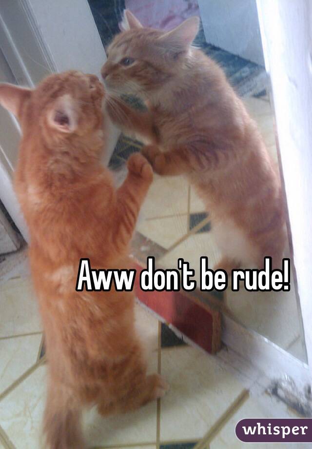 Aww don't be rude!