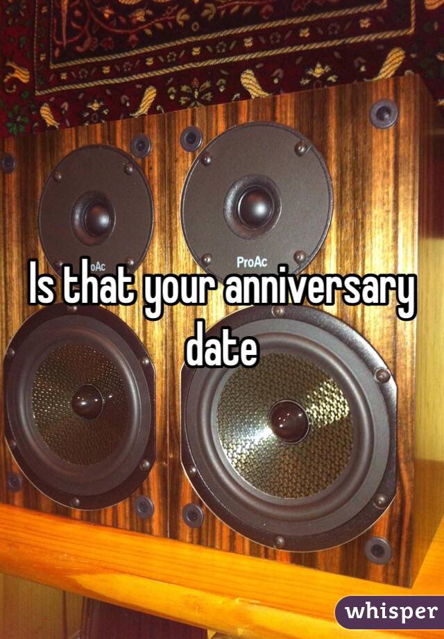 Is that your anniversary date