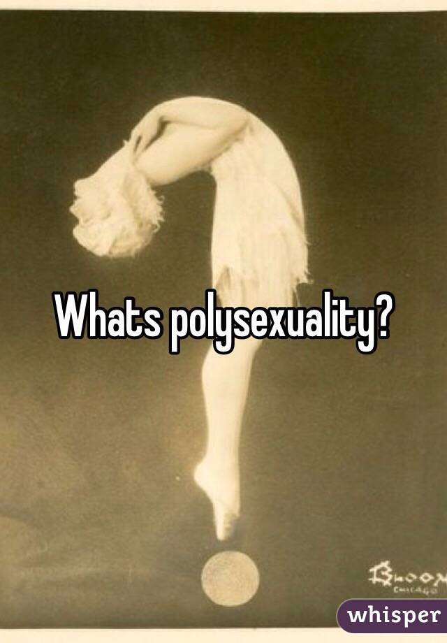 Whats polysexuality?